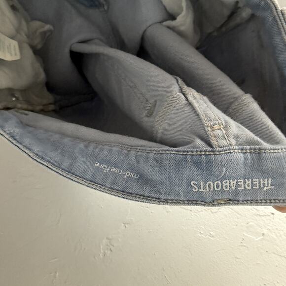 Thereabouts Jeans Girls 14.5 Plus Mid Rise Flare Flower Print Stretch Denim Pan - Picture 9 of 11